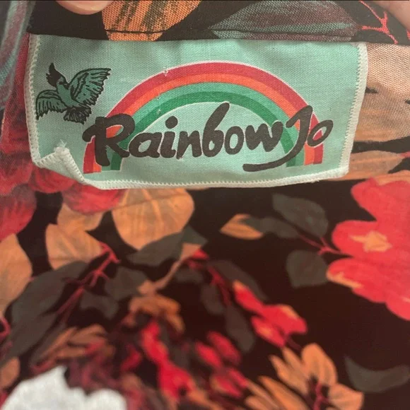 Vintage Rainbow Jo Vibrant Floral Dress - Picture 2 of 7